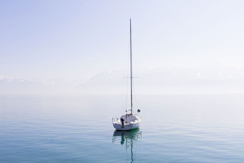 Woman Sailing in New England